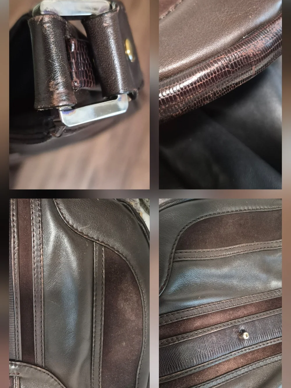 Michael Kors Vintage Brown Leather Hobo Bag
